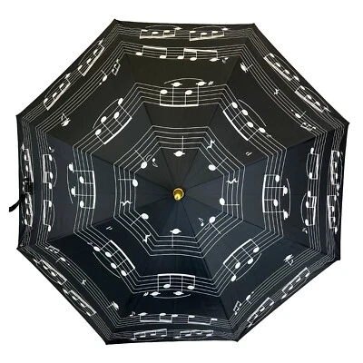 Paraguas blanco manuscrito sobre palo negro ligero Foto 1 de 4