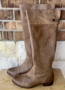 Joyfolie hohe Kniestiefel hellbraun Leder HADLEY Stiefel US Größe 10 - Bild 1 von 12