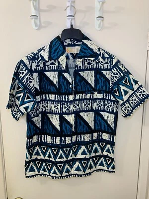 Vintage McInerny IOLANI Hawaiian Aloha Shirt Front Zipper Size Medium - Image 1 of 4