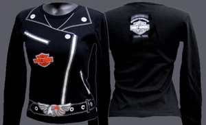 HARLEY DAVIDSON  WOMEN'S RARE LADIES L/S MJ SHIRT [NEW] - Picture 1 of 2