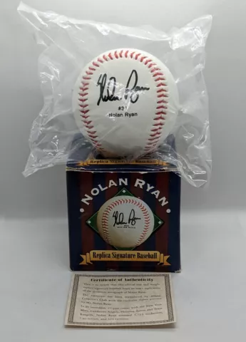 Nolan Ryan Official Size Weight Replica Signature Stat Baseball Souvenir Cover
