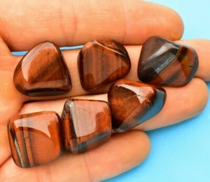 1 Tiger's Eye Small Palm Stone Pebble Crystal Mineral 2-3cm💎✔ - Foto 1 di 4