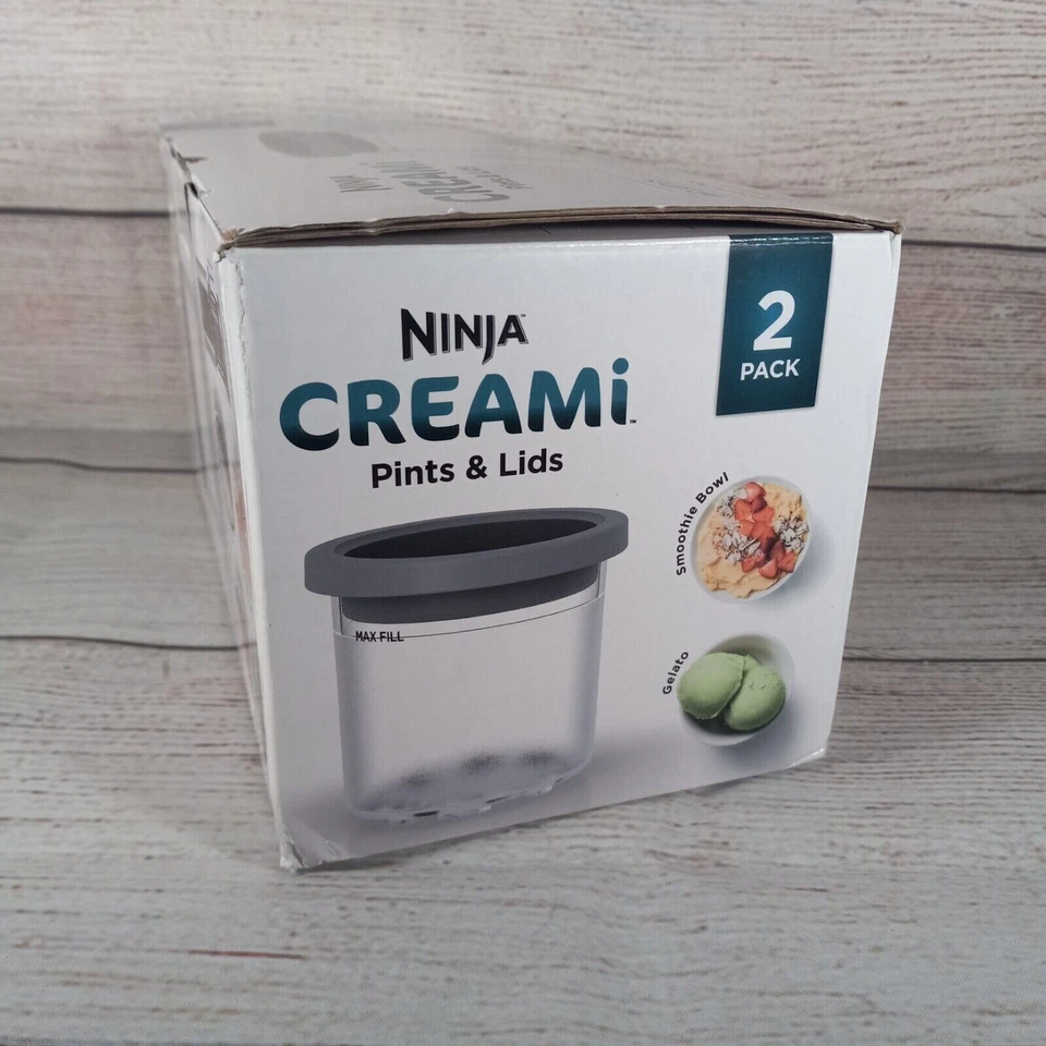 ¡Nuevo! Paquete de 2 pintas Ninja Creami con tapas ¡Solo modelos NC300! Foto 1 de 1