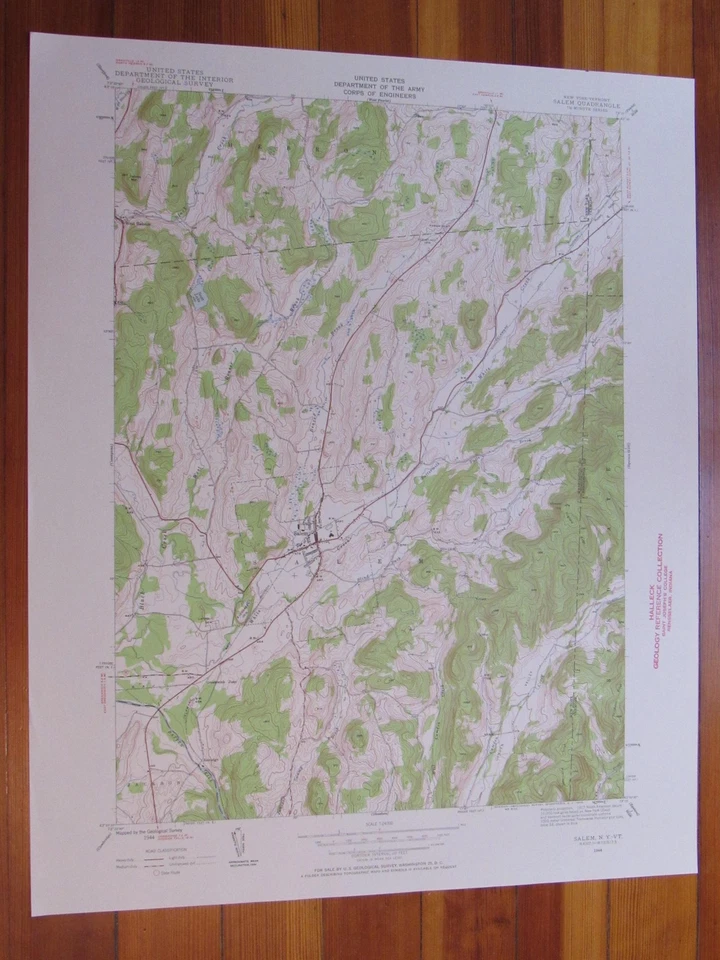 Mapa Topográfico Salem Nueva York 1958 Original Vintage USGS Foto 1 de 1