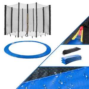 AREBOS Trampolin Sicherheitsnetz + Randabdeckung Randschutz 460 cm 12 Stangen - Bild 1 von 15