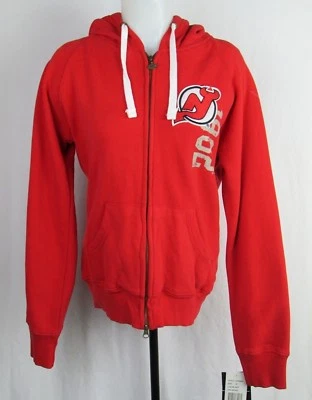 New Jersey Devils NHL Women's Red Zip Up Hoodie - Image 1 of 4