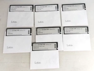 Lotus 1 2 3 For Dos Release 3.1+ Vintage 5.25" 7 Pack Floppy Disks HD 1.2MB 1991 - Picture 1 of 8