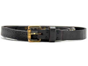 Liebeskind Womens Belt Leather Skinny Studded Jeans Belt Black Size 38 - Picture 1 of 4