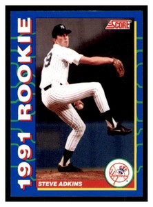 1991 Score Rookies #16 STEVE ADKINS RC New York Yankees Rookie
