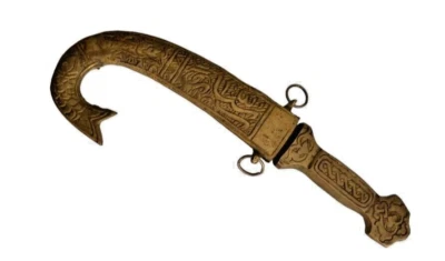 кинжал старинный украшенный старинный латунный кинжал ручки исламский восточный ручной работы - Изображение 1 из 4