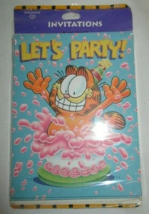 Vintage 1978 Hallmark Garfield 8 Invitations New In Package - Picture 1 of 2