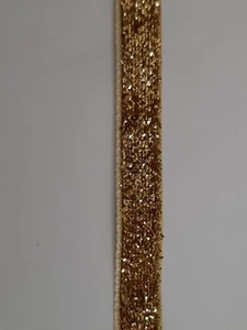 159 - MT. 2 NASTRO ORO GLITTERATO LUREX LAME' DECORAZIONI NATALE CM. 1 - Imagen 1 de 1