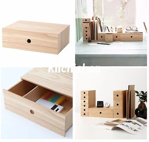 MUJI MDF ash wood oak 1 drawer organize storage box for Accessory small DHL - Picture 1 of 12