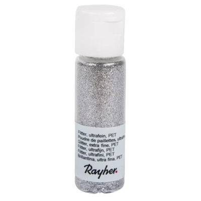 Polvere Di Glitter Argento Brillante Ultrafine 20 Ml - Immagine 1 di 2