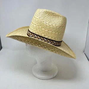 Vintage Resistol Mens Western Straw Hat Size 6 3/4 Snake River Stagecoach Texas - Picture 1 of 7
