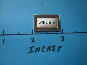 ALITALIA AIR LINES ENAMEL WORLDS GREATEST AIRLINES MINI SILVER BAR WITH COA - Picture 1 of 2