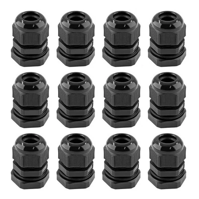 Cable Gland Ip68 Waterproof Black Nylon Compression M6 M8 M10 -M63 PG8 PG9-63 - Image 1 of 4