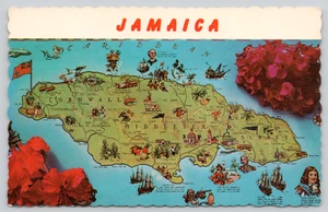 Mapa Postal de Jamaica Indias Occidentales Cartografía Isla Caribe 13123-B - Imagen 1 de 2