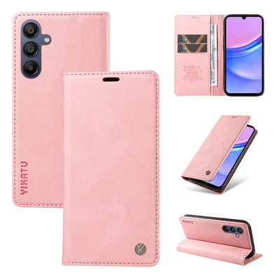 Funda tipo billetera de cuero PU retro para teléfono Samsung Note A26 A25 A24 A23 A16 A15 A14 Foto 1 de 4