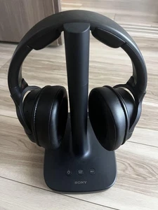 Sony WH-L600 7.1ch Wireless Surround Headphones Black with Base Station Tested - Picture 1 of 4