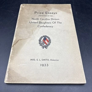 1933 Preis Essays North Carolina Division Vereinigte Töchter der Konföderation - Bild 1 von 8