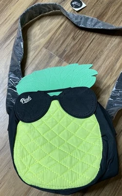 Bolso de Mano Rosa Victoria Secret Cartera Cremallera Negro Piña Playa Tropical Y2K Foto 1 de 4