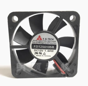 1pc Y.S.TECH FD1250105B 5010 12V 3-wire speed CPU fan AMK - Picture 1 of 1