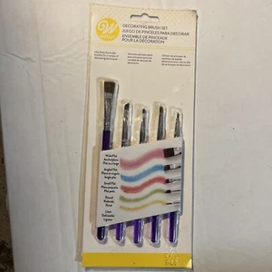 Wilton 5 pc DECORATING Brush SET Food Safe Cake Cookie Decorating Cooking Baking - Picture 1 of 1