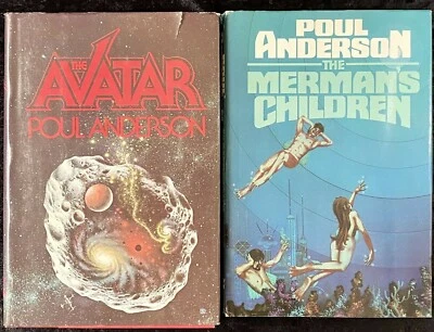 Lot Of 2 HC Poul Anderson The Avatar 1978 / The Mermaid’s Children 1979 DJ BCE - image 1 of 4