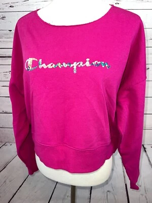 Champion Sweatshirt Crop French Terry Small Long sleeve pullover Floral NWOT - Image 1 of 4
