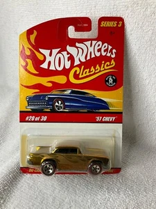 2007 Hot Wheels Classics Series 3 Redline 57 Chevy Gold Spectraflame - Picture 1 of 3