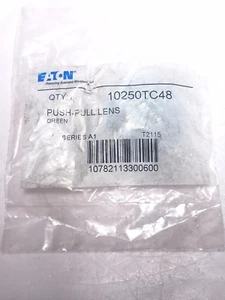 EATON CUTLER HAMMER 10250TC48 PUSH PULL BUTTON LENS GREEN - 10 AVAILABLE - Picture 1 of 2
