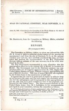 Cmte sobre assuntos Militares-Road To Nacional Cemitério, Perto De Newbern, Carolina do Norte