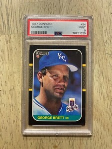 1987 Donruss #54 GEORGE BRETT Kansas City Royals HOF - PSA 9