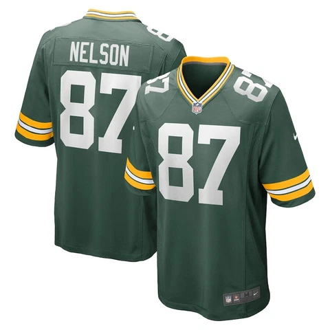 Green Bay Packers Jordy Nelson #87 Nike Green Official NFL Retired Game Jersey Cover