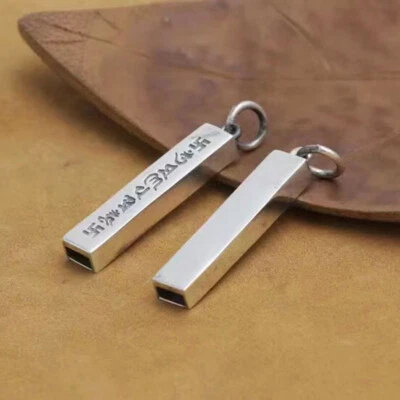 Women Men Real 925 Sterling Silver Pendant Small Whistle Made A Sound Pendant - Image 1 of 4