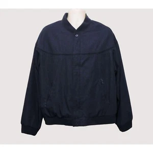 Vintage Towncraft Jacket XL Navy Blue Lined LS Pockets Ribbed Hem Cotton Blend - Picture 1 of 11