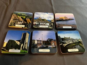 Vintage English Coasters - set of 6 ( Shaftesbury - Poole And Others .... ) - Picture 1 of 3