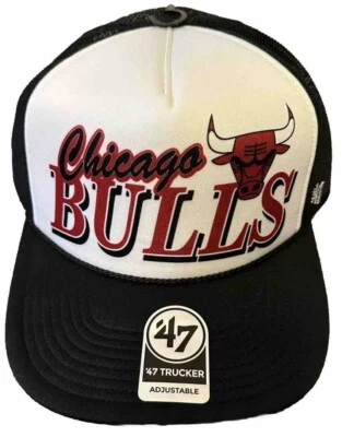 Boné Snapback Chicago Bulls 47 Marca Malha Caminhoneiro Novo - Imagem 1 de 3