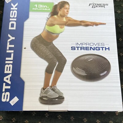 NUEVO DISCO DE ESTABILIDAD EQUIPO FITNESS 13" INFLABLE CON MINI BOMBA DE AIRE MANUAL (Gris) Foto 1 de 4