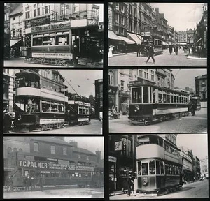 NORTHAMPTON 1900-1930 STREETS + TRAMS...6 PHOTOS - Foto 1 di 4
