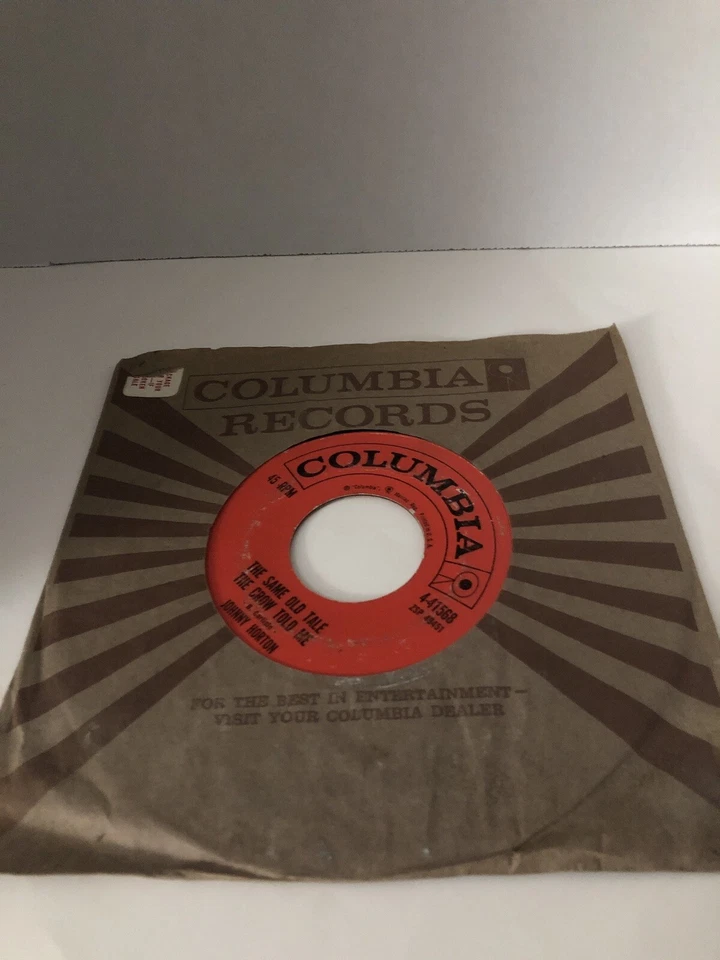 VINTAGE 45 JOHNNY HORTON The Same Old Tale COLUMBIA 1960 Record SHIPSN24HRS Foto 1 de 4