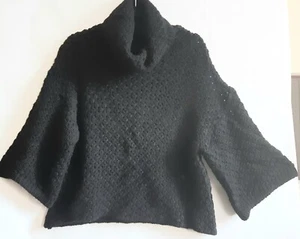 NEXT Maglione pullover oversize maglia aperta collo tartaruga misto lana manica L/ XS - Foto 1 di 13