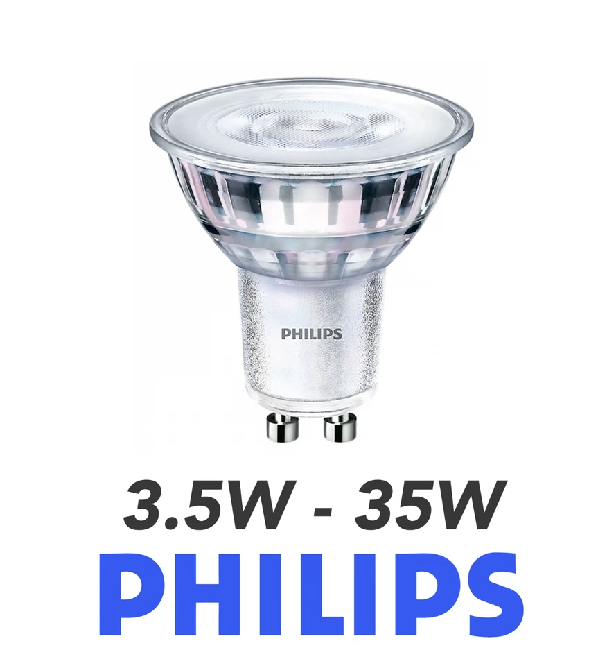 3.5W PHILIPS LED SPOT COREPRO GU10 LAMP 35W SPOTLIGHT 36 degree angle - Image 1 of 1