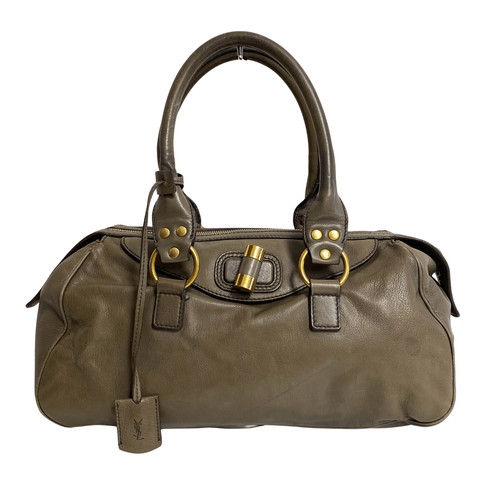 SAINT LAURENT (YSL) Borsa a tracolla SAINT LAURENT YSL Rive Gauche in pelle kaki