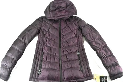 Michael Kors женщин вниз пуховик куртка новый PXXS фиолетовый бордовый упаковываемый мягкий - Изображение 1 из 4