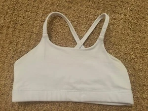 Athleta Girl Girl's Take It Easy Sports Bra Light Lilac Medium 8 10 - Picture 1 of 5