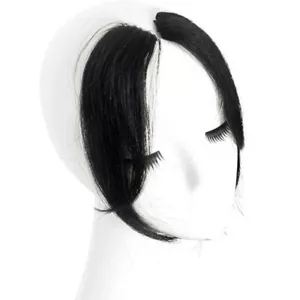 2pcs Clip Wave Middle Part Side Bangs Human Hair WIgs Fringe Bang Hair Extension - Picture 1 of 13