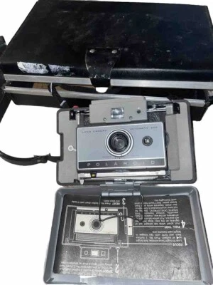 Très Bonne Vintage POLAROID 230 LAND CAMERA-CLEAN-FLASH Close- Avec Original Sac - Photo 1/4