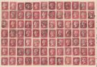 Gb Qv Sg40 1D Penny Red Star Line Engraved Plate Reconstruction 240 Stamps